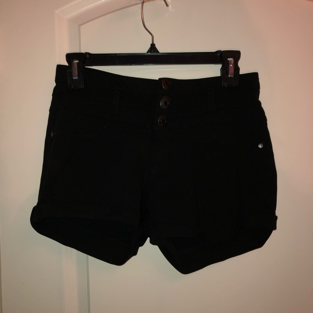 Mid rise black shorts